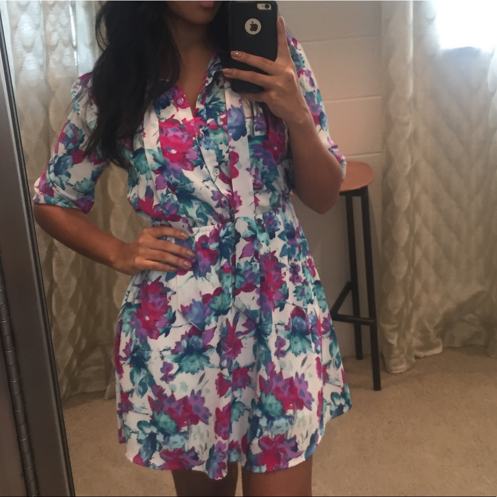 floral dress.